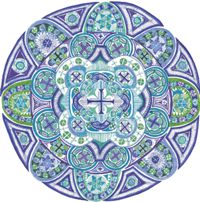 blue green mandala