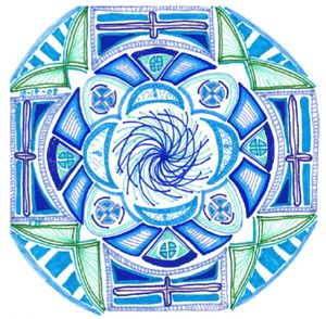 mandala blue advent